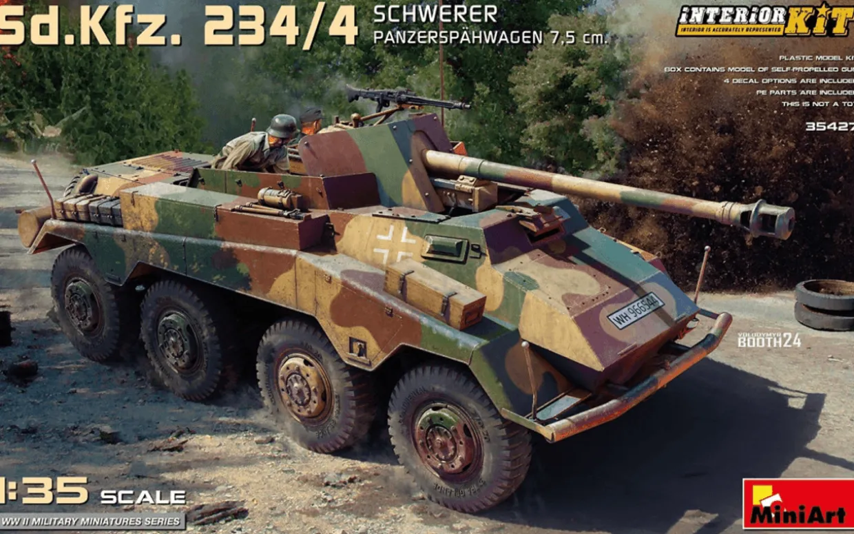 MiniArt 1/35 Sd.Kfz.234/4 Schwerer Panzerspahwagen 7.5cm with Interior