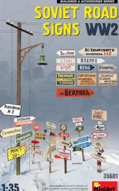 MiniArt 1/35 Soviet Road Signs WW2 Model Kit