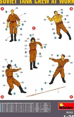MiniArt 1/35 Soviet Tank Crew at Work Model Figures