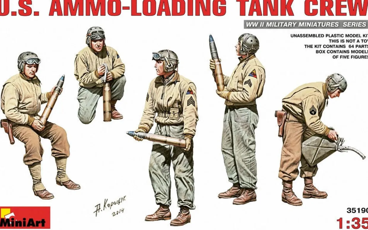 MiniArt 1/35 US Ammo-Loading Crew Model Figures