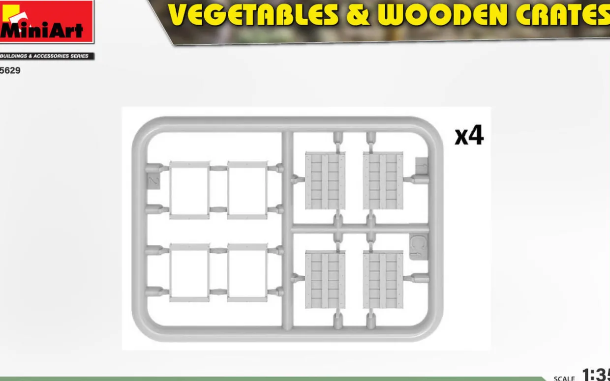 MiniArt 1/35 Vegetables And Wooden Crates Model Kit