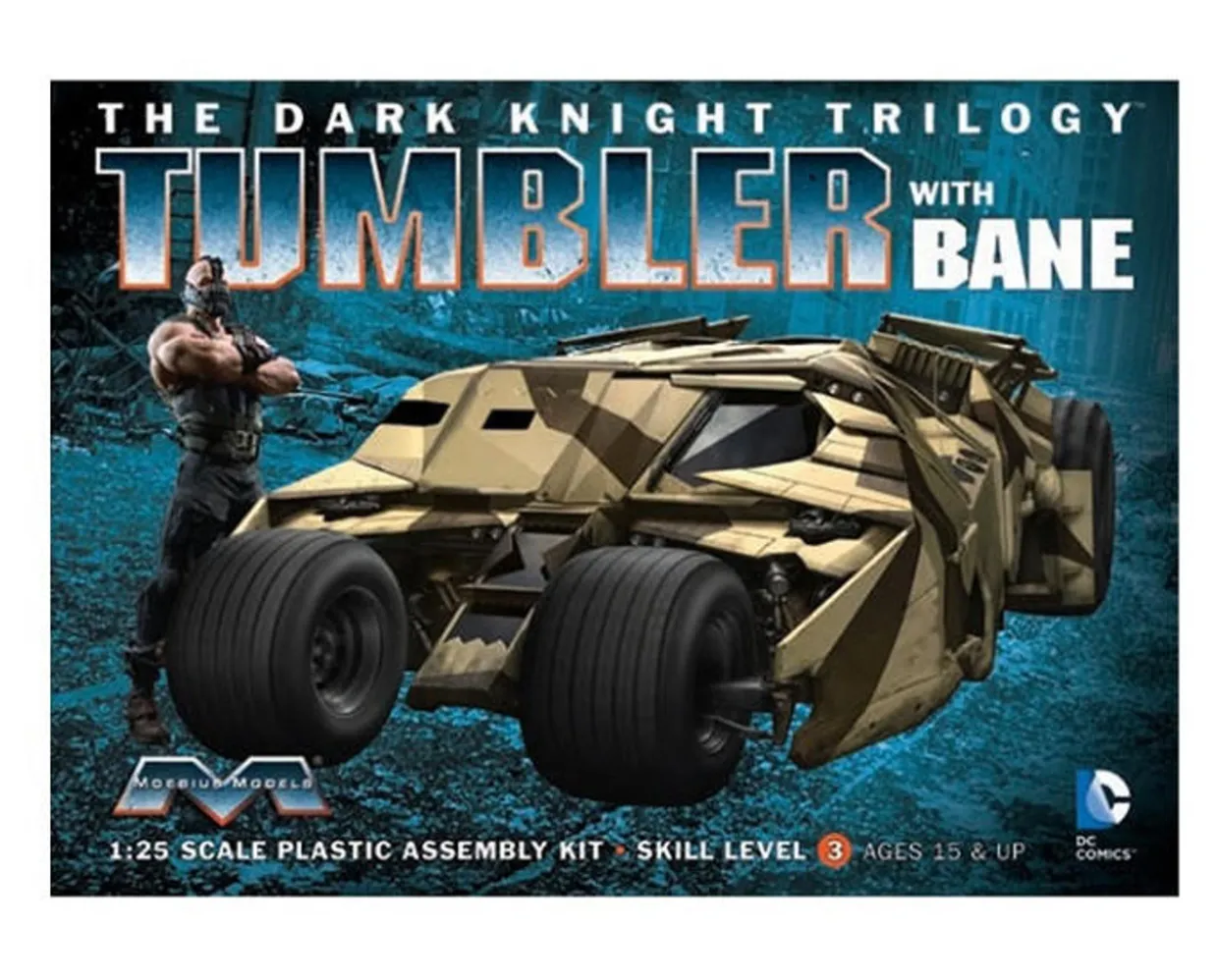 Moebius Models 1/25 Dark Knight Armoured Tumbler with Bane Figure