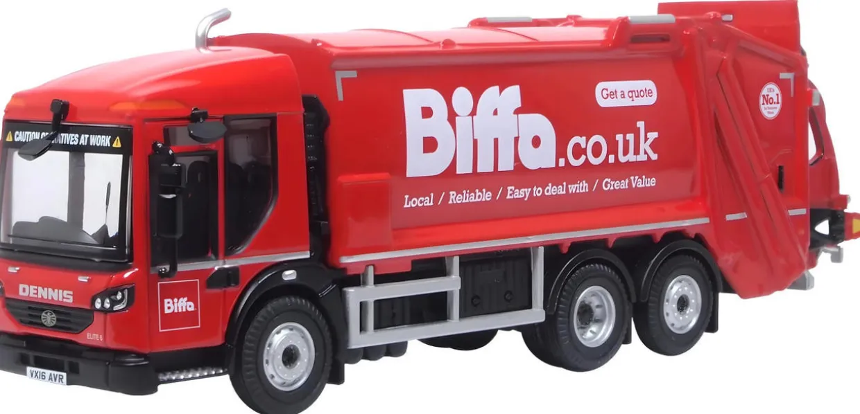 Oxford Diecast 1/76 Dennis Eagle Olympus Refuse Truck Biffa Diecast Model