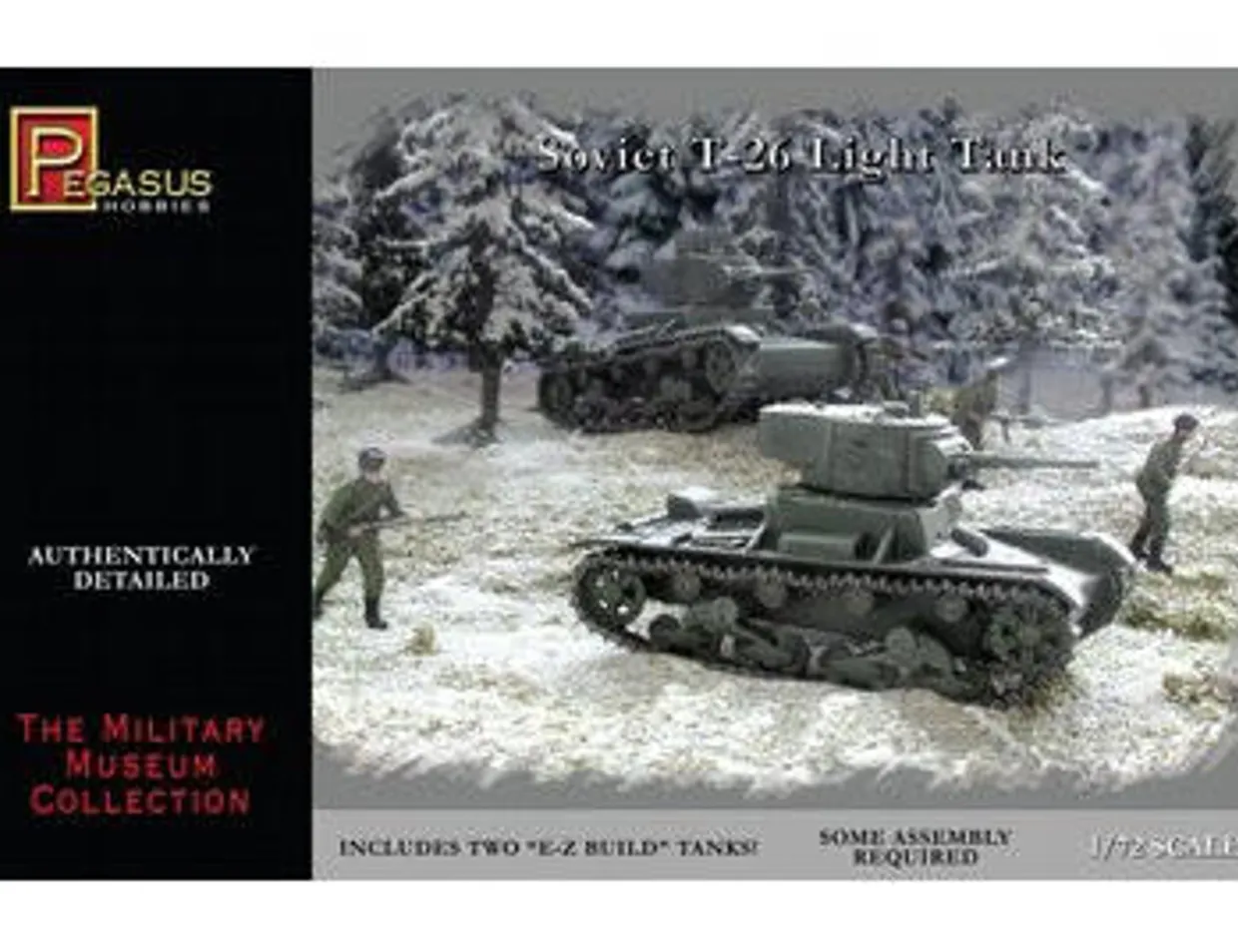 Pegasus Hobbies 1/72 Soviet T-26 Tank Model Kits Pack of 2