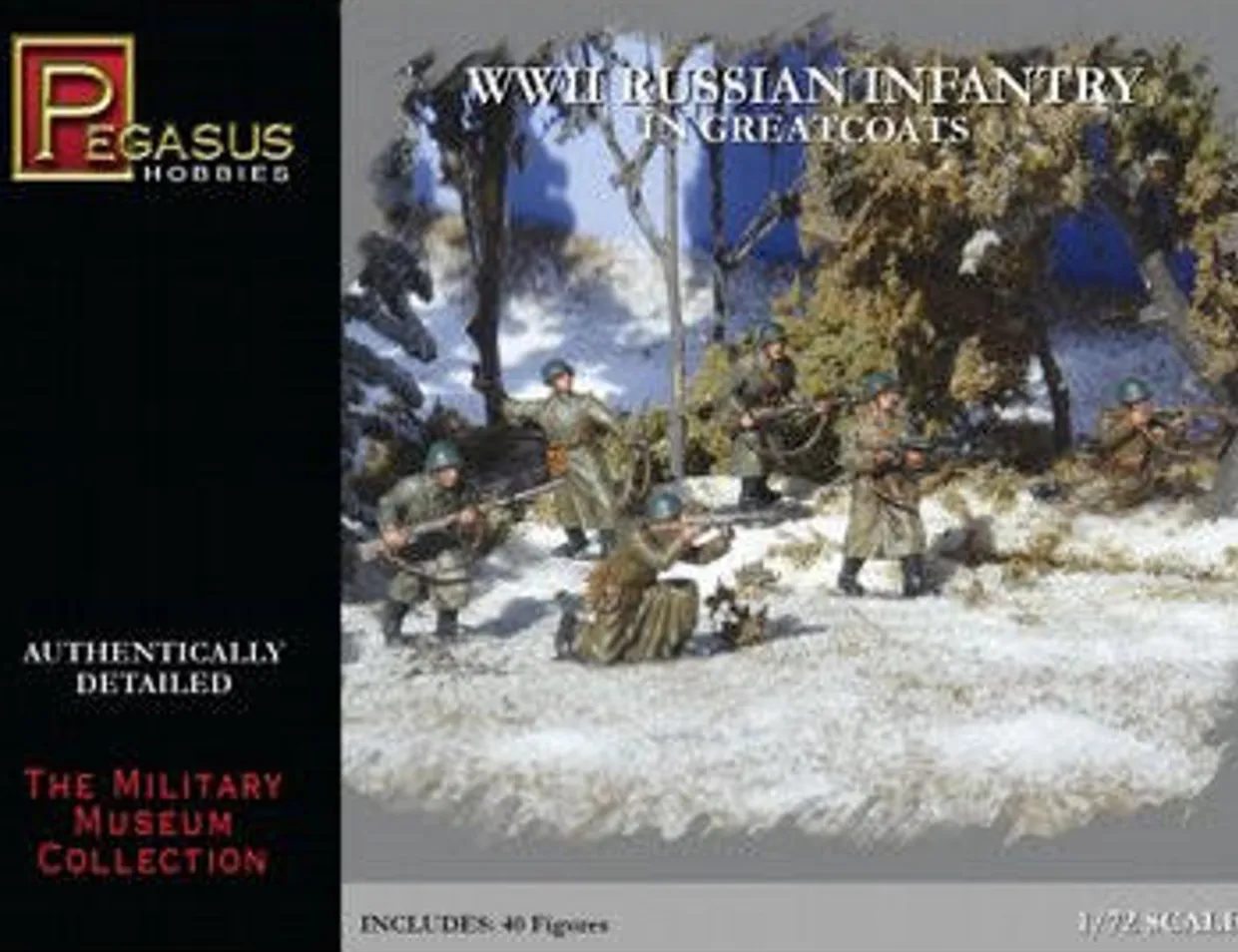 Pegasus Hobbies 1/72 WWII Russian Infantry In Greatcoats