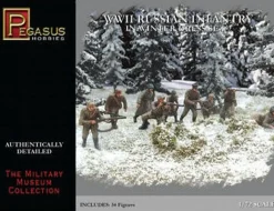 Pegasus Hobbies 1/72 WWII Russian Infantry In Winter Dress Set 2