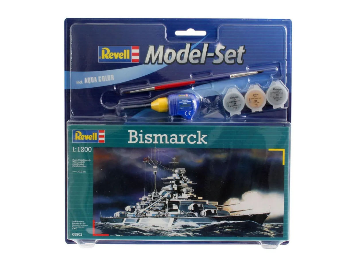 Revell 1/1200 German Battleship Bismarck Starter Kit