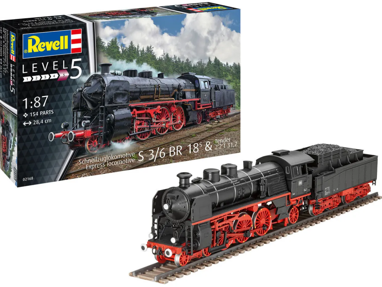 Revell 1/87 S3/6 BR18(5) German Express Locomotive with Tender 2'2'T