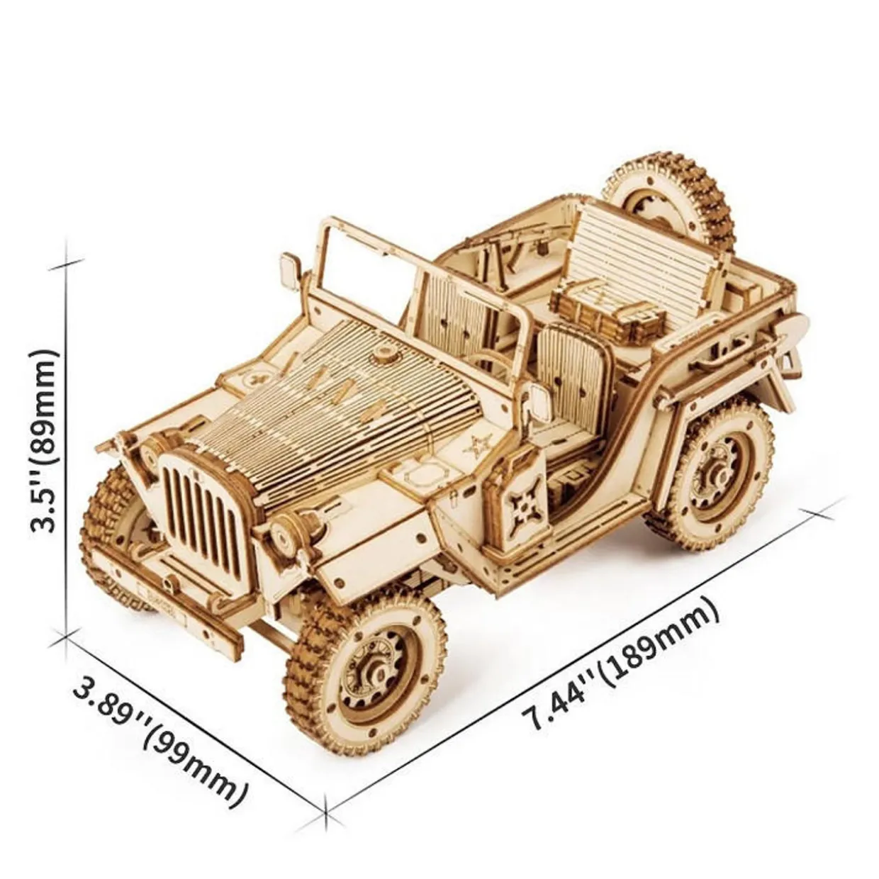 Rokr Army Jeep 3D Wooden Puzzle Model Kit