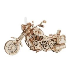 Rokr Cruiser Motorcycle 3D Wooden Puzzle Model Kit