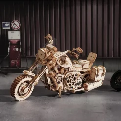 Rokr Cruiser Motorcycle 3D Wooden Puzzle Model Kit