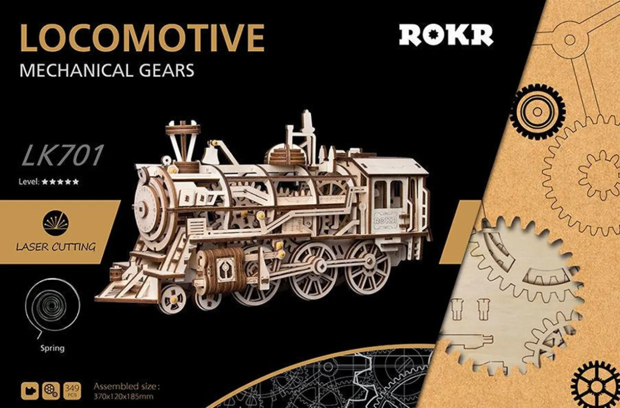 Rokr Locomotive 3D Wooden Kit