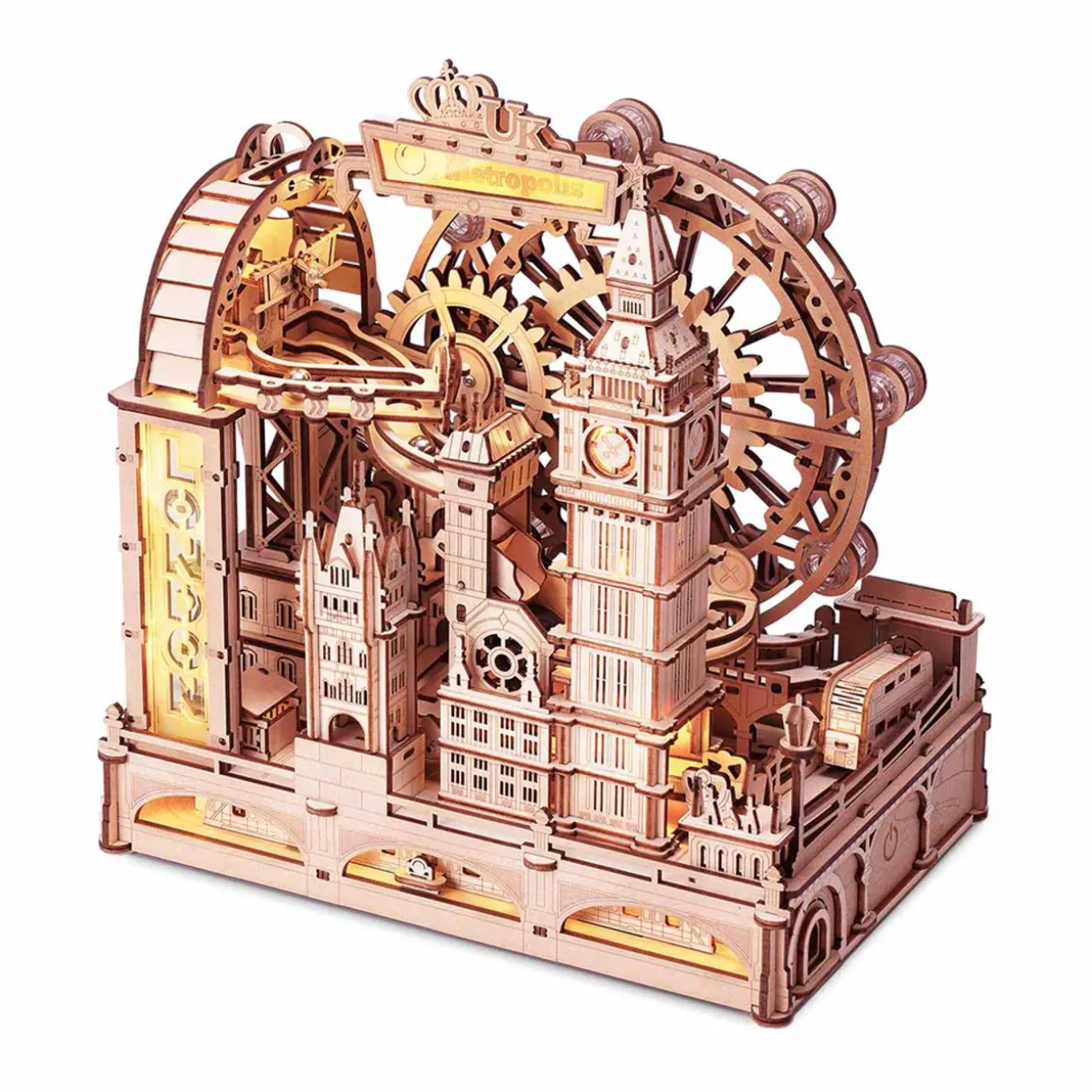 Rokr Marble Travel - London Marble Run 3D Wooden Kit