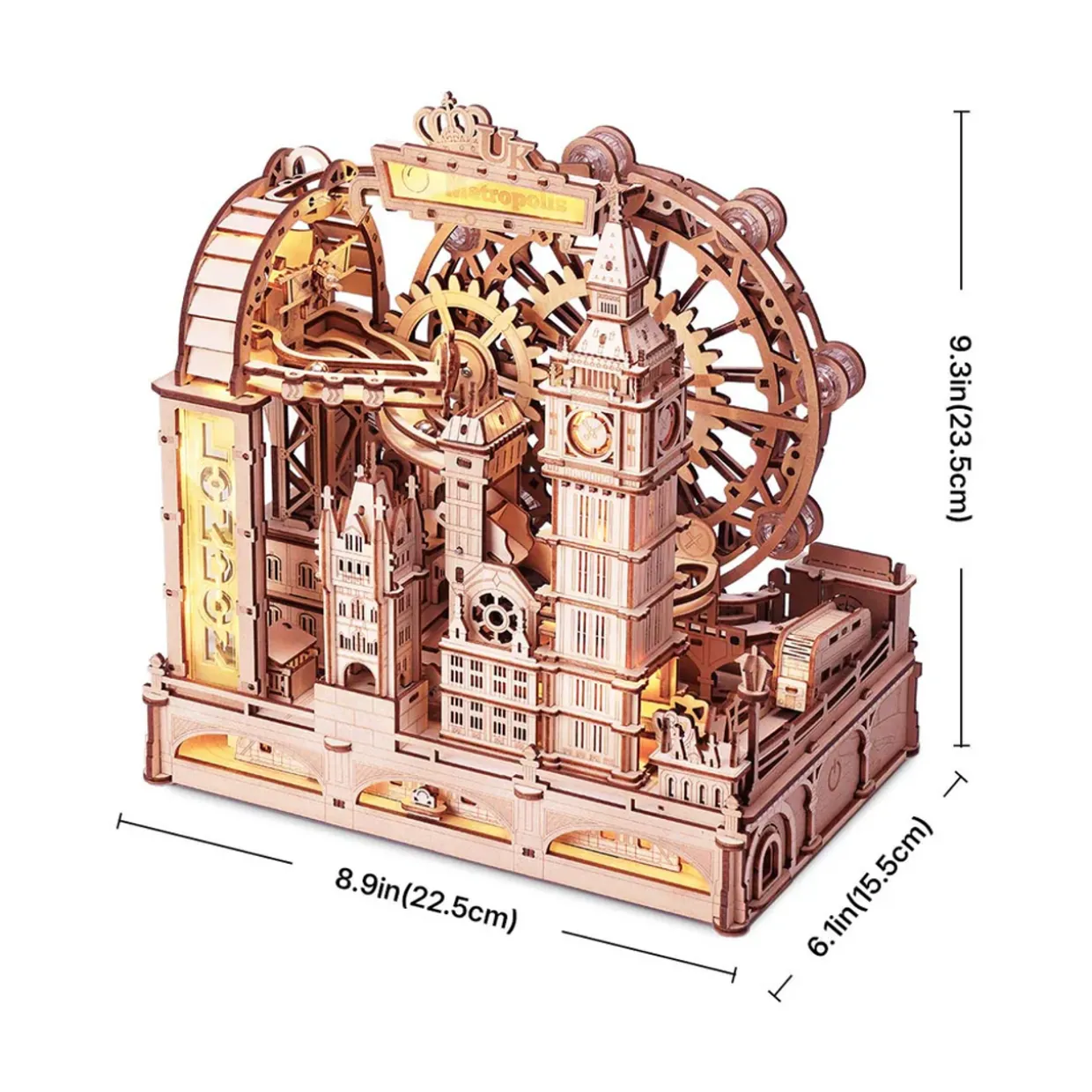 Rokr Marble Travel - London Marble Run 3D Wooden Kit