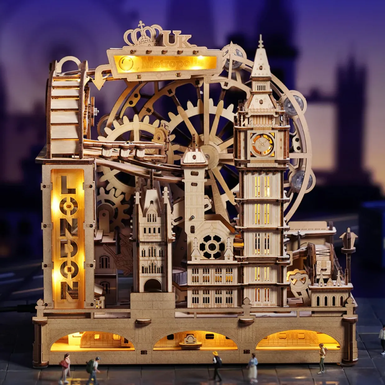 Rokr Marble Travel - London Marble Run 3D Wooden Kit