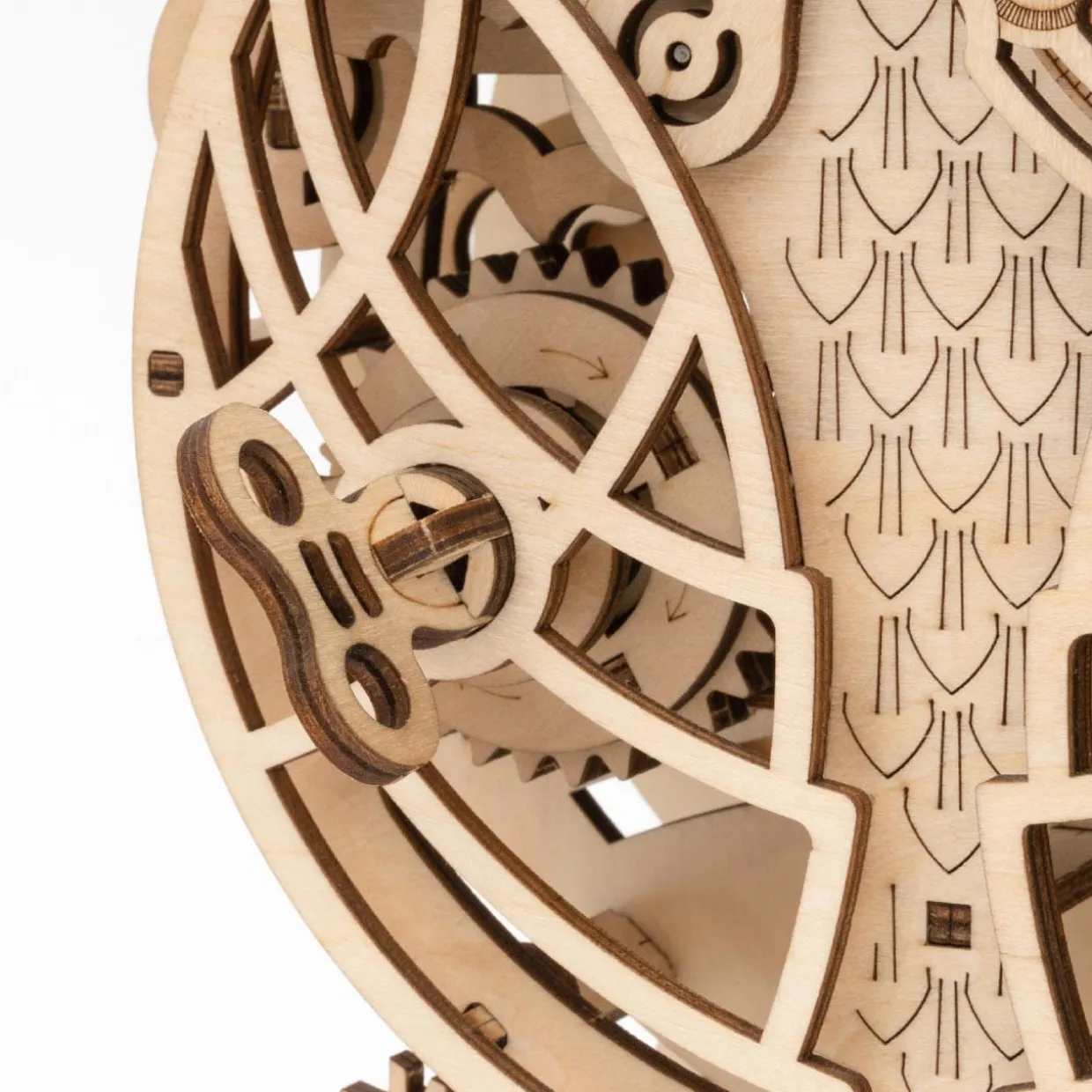 Rokr Owl Clock 3D Wooden Kit