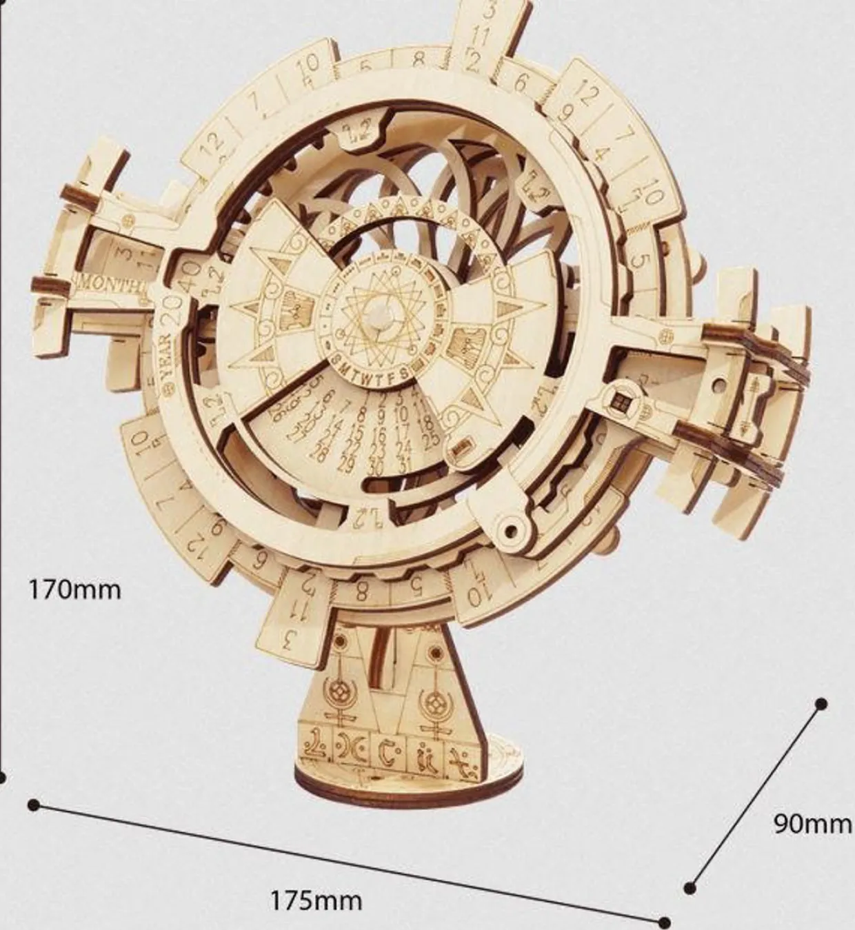 Rokr Perpetual Calendar 3D Wooden Kit