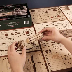 Rokr Rotating-Barrel Toy Minigun Mechanical 3D Wooden Kit