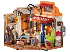 Rolife Corner Bookstore Wooden Diorama Kit