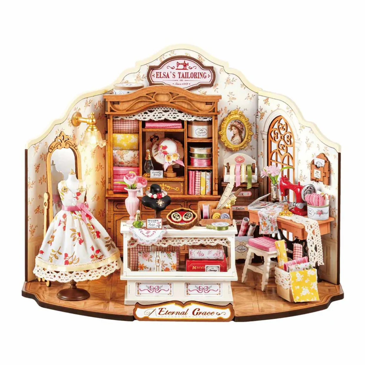 Rolife Elsa's Tailoring Wooden Diorama Kit