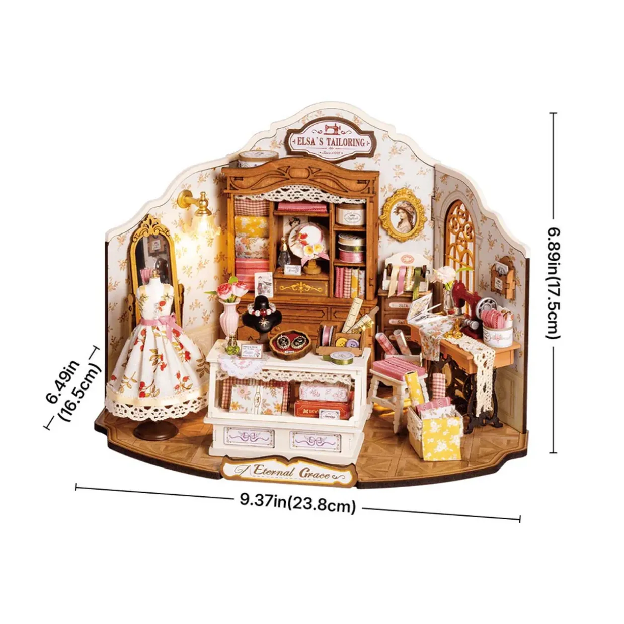 Rolife Elsa's Tailoring Wooden Diorama Kit