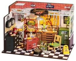Rolife Garage Workshop Wooden Diorama Kit