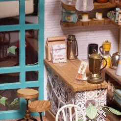 Rolife Simon's Coffee Shop Wooden Diorama Kit