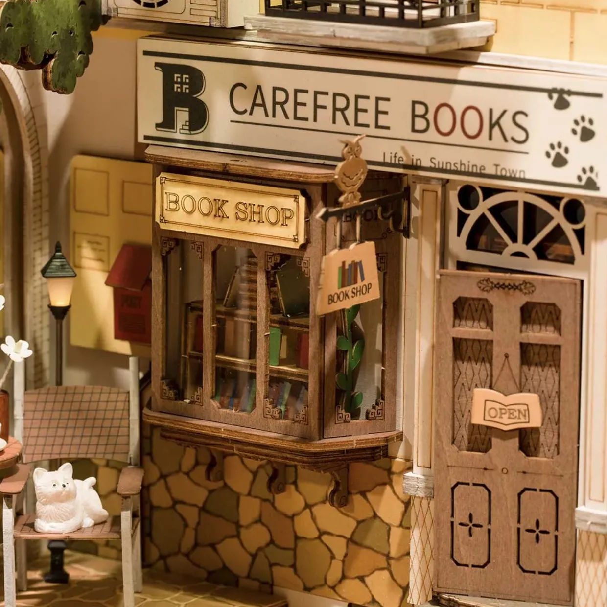 Rolife Sunshine Town 3D Creative Bookend