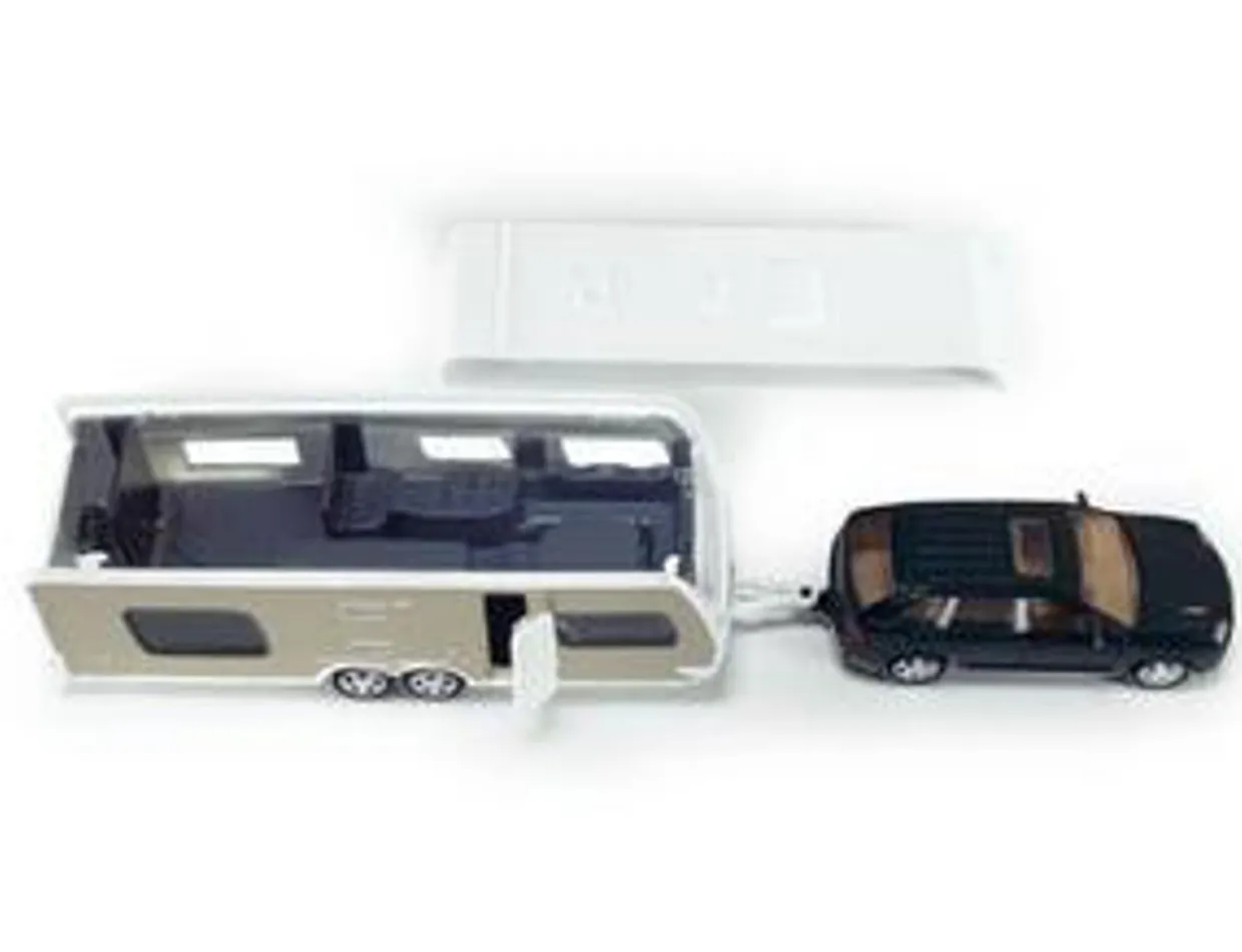 Siku 1/55 Car with Caravan Diecast Model