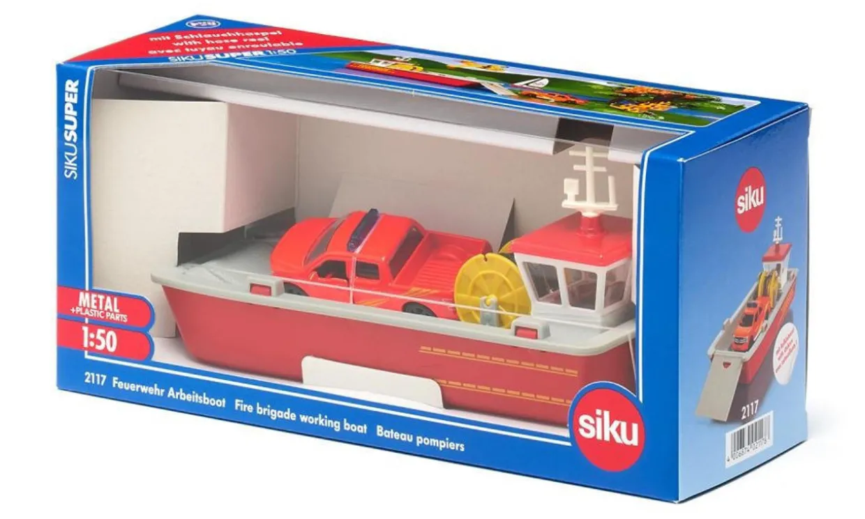 Siku 1/50 Fire Brigade Working Boat Diecast Model