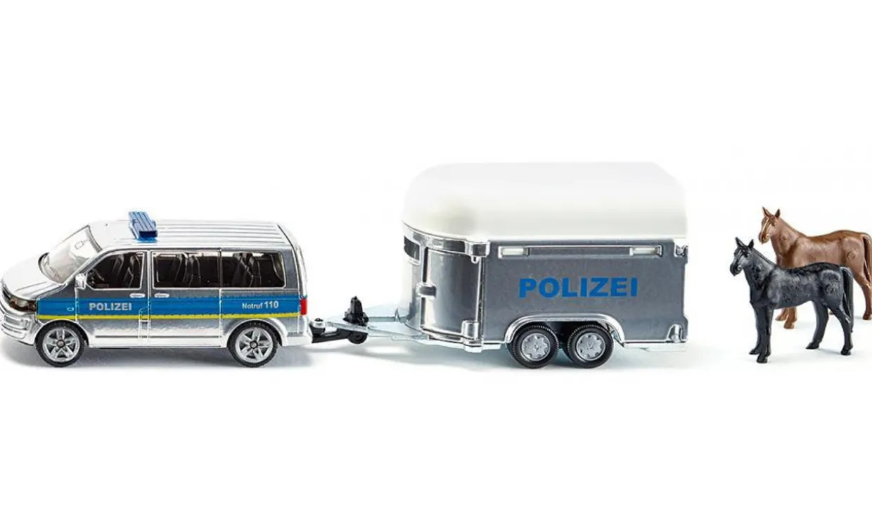 Siku 1/55 Police with Horsebox Diecast Model
