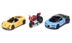 Siku 1/87 Sports Cars and Motorbike Diecast Model