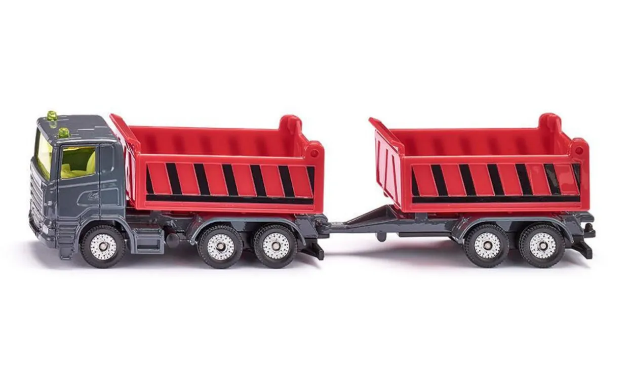 Siku Truck with Dumper Body and Tipping Trailer Diecast Model