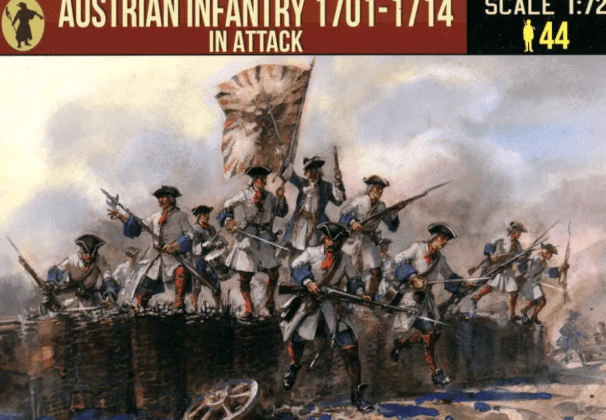 Strelets 1/72 Austrian Infantry in Attack (year of Spanish Succession)