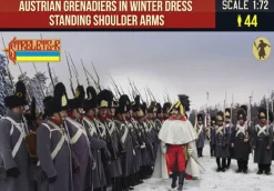 Strelets 1/72 Napoleonic Austrian Grenadiers Winter Shoulder Arms