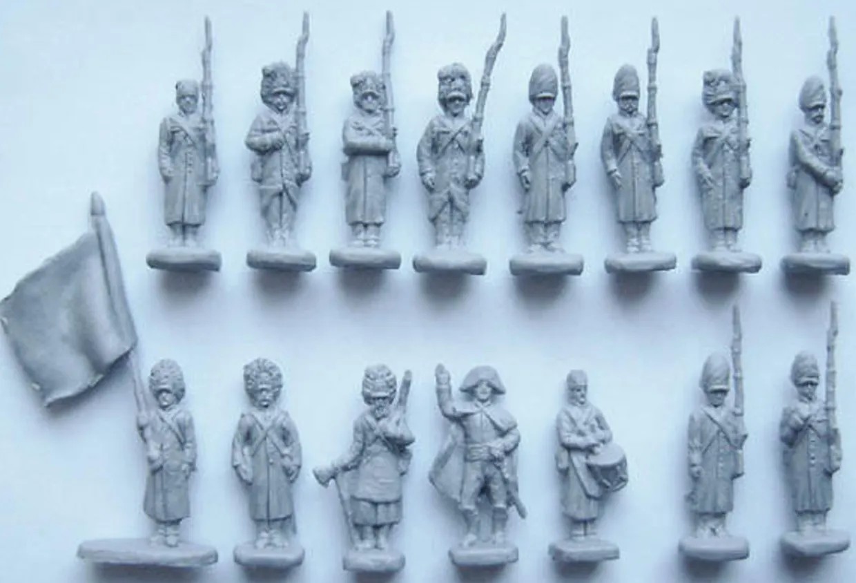 Strelets 1/72 Napoleonic Austrian Grenadiers Winter Shoulder Arms