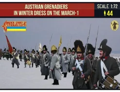 Strelets 1/72 Napoleonic Austrian Grenadiers On The March Winter