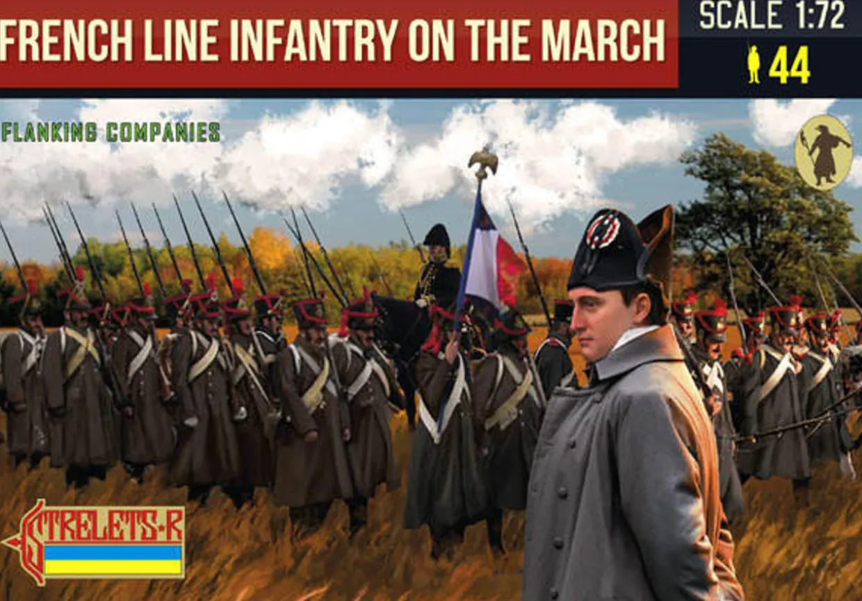 Strelets 1/72 Napoleonic French Line Infantry on the March (Flanking Companies)