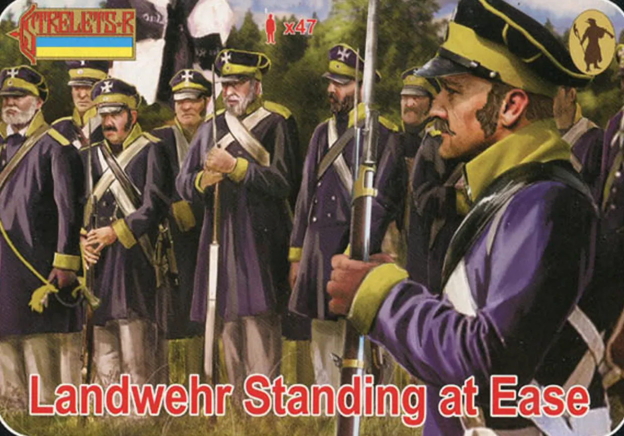 Strelets 1/72 Napoleonic Prussian Landwehr Standing at Ease