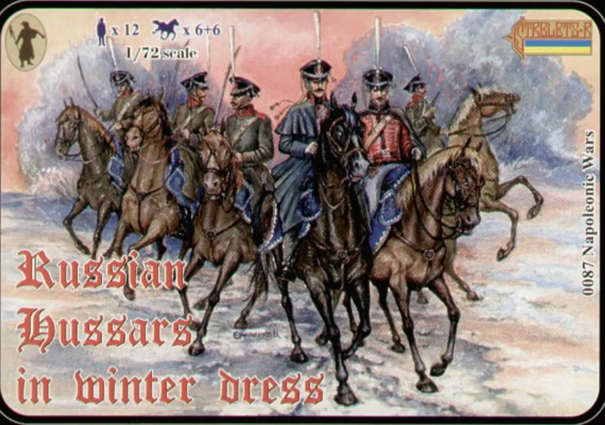 Strelets 1/72 Napoleonic Russian Hussars in Winter Dress
