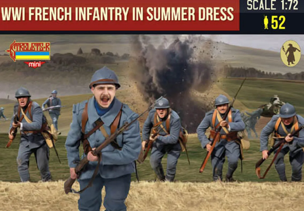 Strelets 1/72 WWI French Infantry In Summer Dress