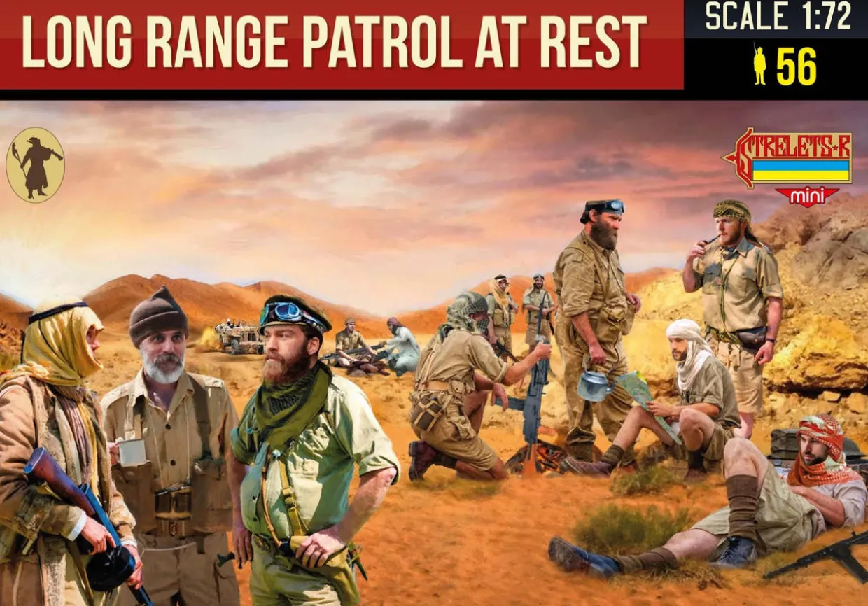 Strelets 1/72 WWII British Long Range Desert Group (LRDG) at Rest