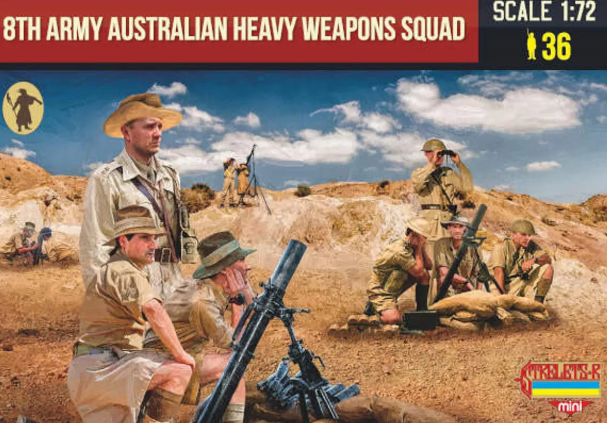 Strelets 1/72 WWII British 8th Army Australian Heavy Weapons