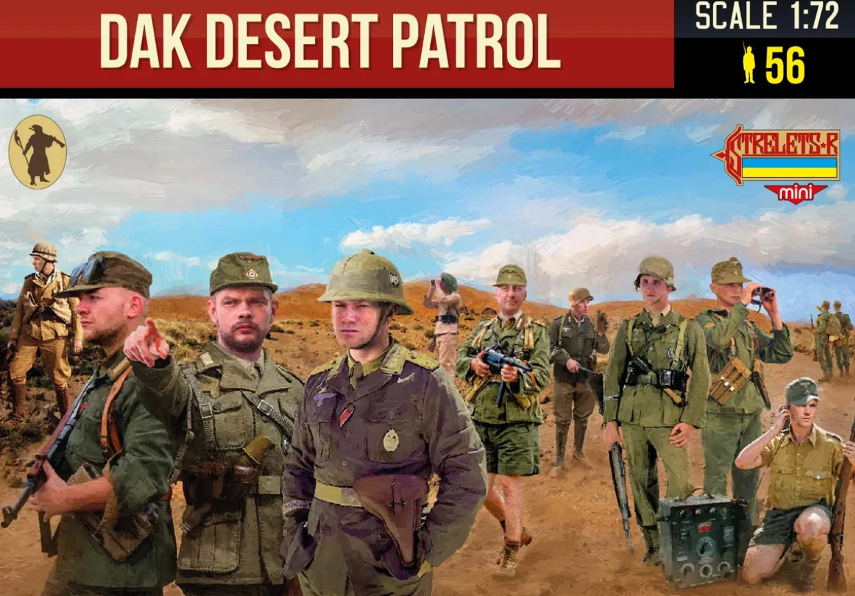 Strelets 1/72 WWII German Africa Korps Desert Patrol