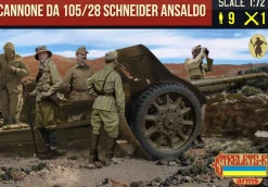 Strelets 1/72 WWII Italian Cannone da 105/28 Schneider Ansaldo with Crew