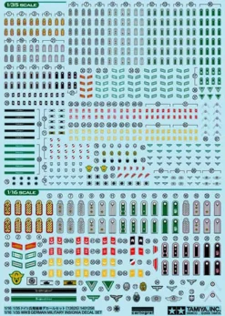Tamiya 1/16 and 1/35 German Military Insignia Decal Set WWII