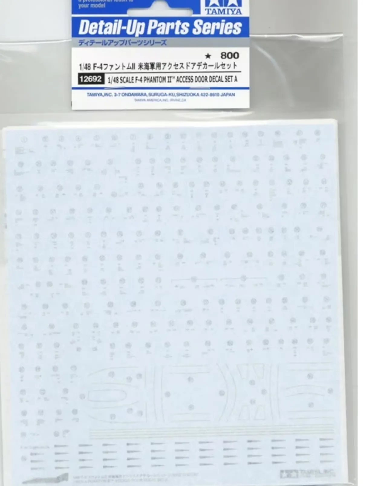 Tamiya 1/48 F-4 Phantom II Stencil Decal Set A