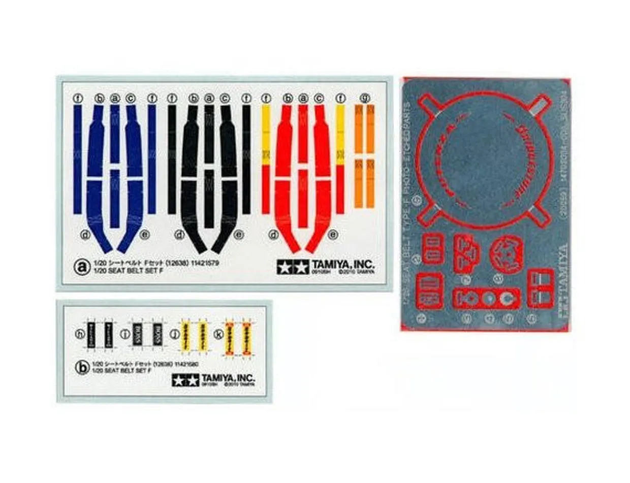 Tamiya 1/20 Formula 1 Seat Belt Set F 1990s Model Kit