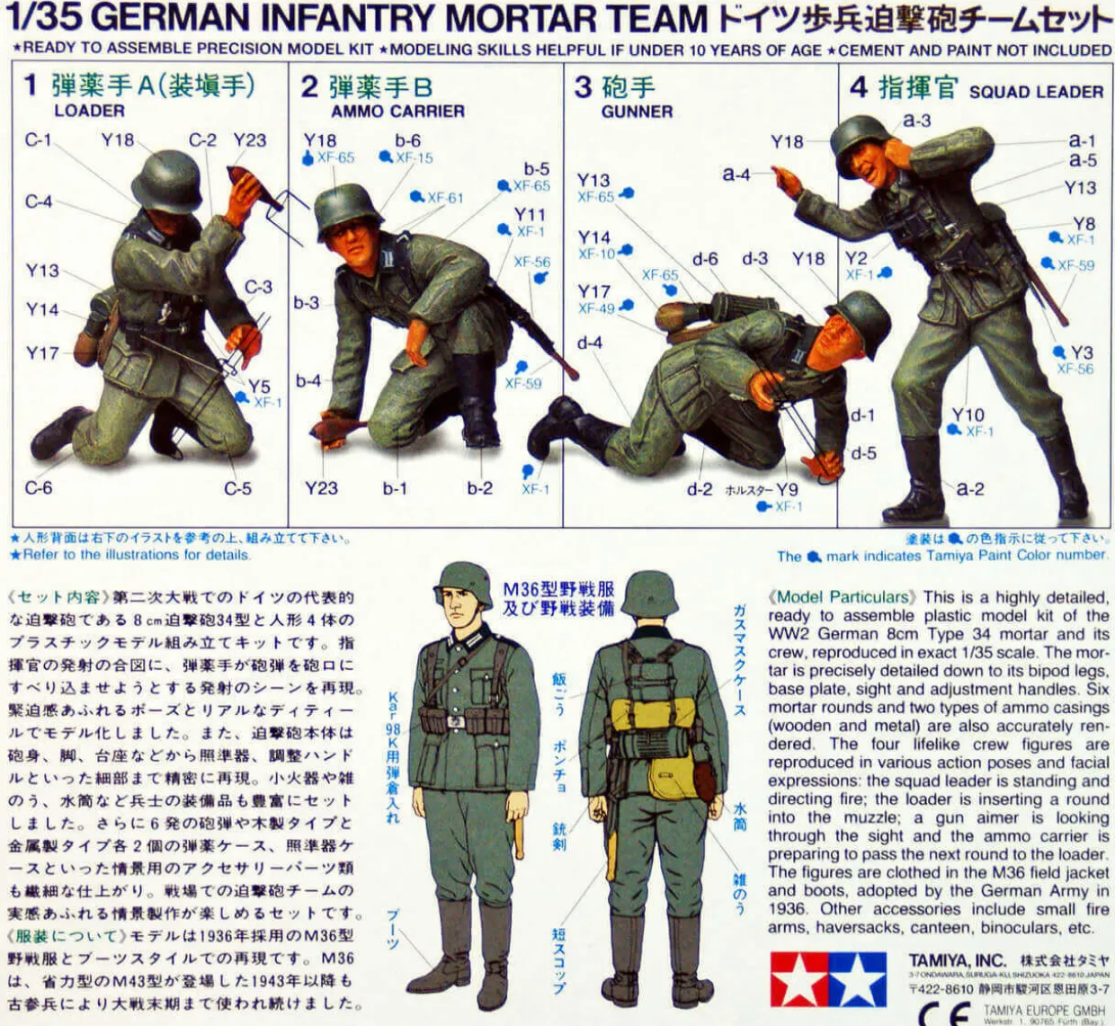 Tamiya 1/35 German Infantry Mortar Team