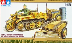 Tamiya 1/48 Kettenkraftrad with Cart & Goliath